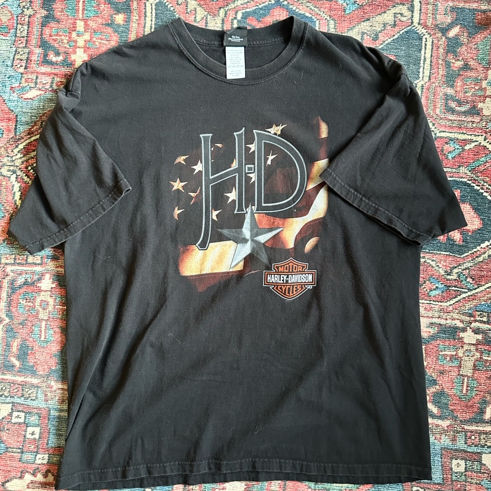 2005 Harley-Davidson Grand Canyon Black and Orange Emblem Tee